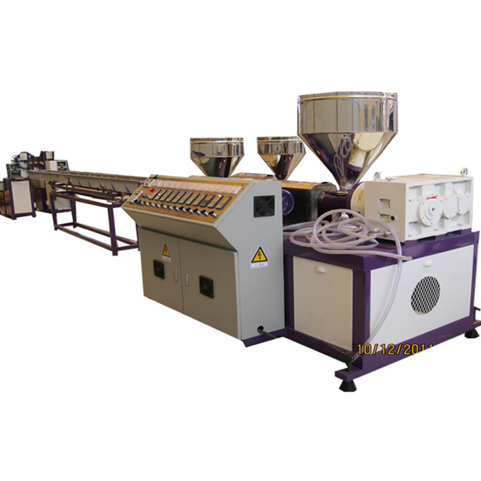 PE PP Plastic Wicker Rattan Extrusion Production Line / Two colors Rattan Making Machine