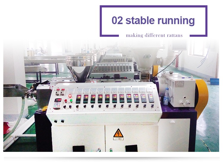 Plastic Rattan production line/ Plastic Rattan Production machinery For Garden Furniture