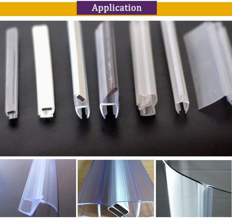 China Waterproof Shower Door Magnetic Seal Strips Extrusion Line PVC profile extruder line