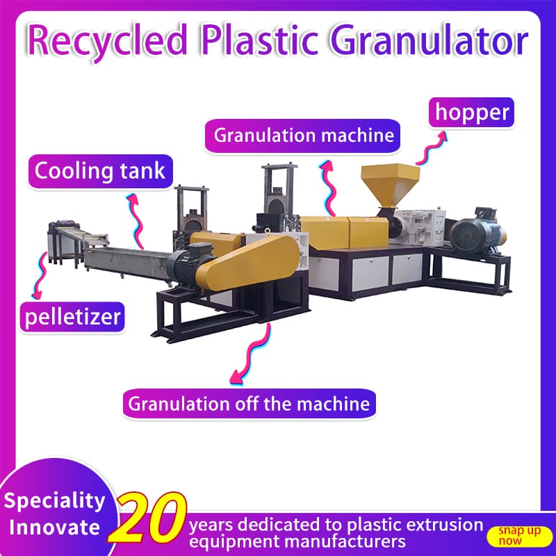 Plastic Recycling Pelletizing Machine Line